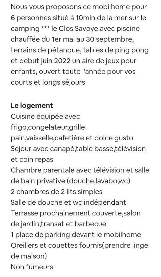 Mobilhome 6 Personnes Biville-sur-Mer 外观 照片